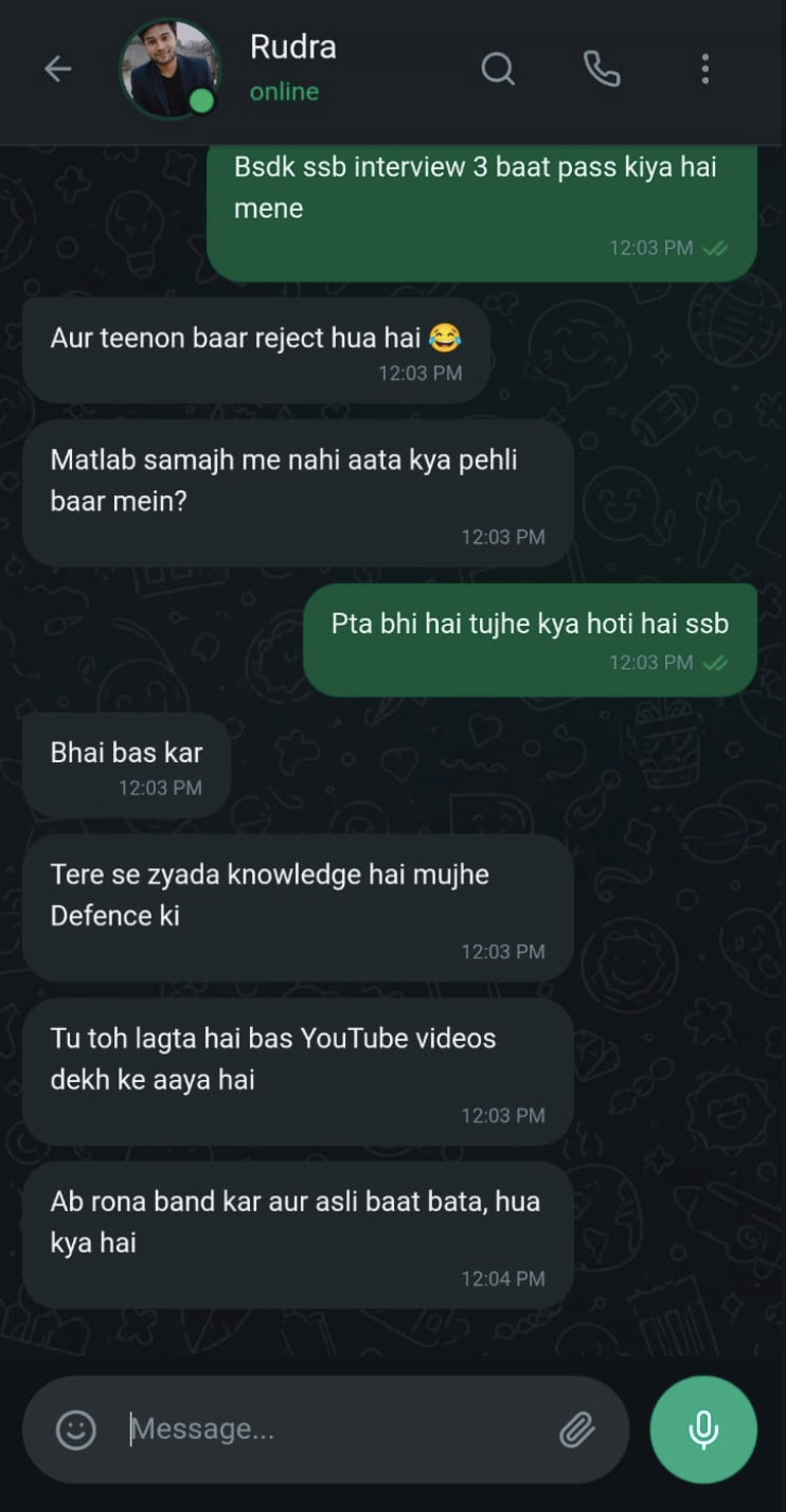 Honest friendship